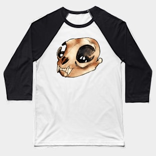 Halloween Cat Skull sticker Baseball T-Shirt